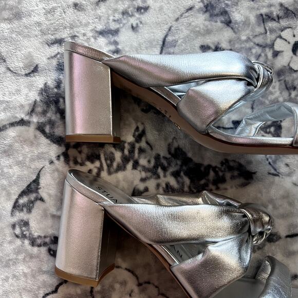 Stuart Weitzman Playa 75 knot block sandal Sz 40/9.5B - Picture 7 of 10